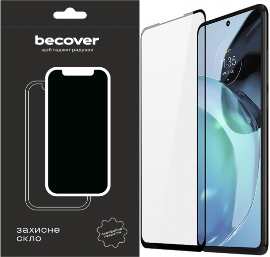 Захисне скло BeCover для Motorola Moto G72 (709245) Black - фото - інтернет-магазин електроніки та побутової техніки TTT