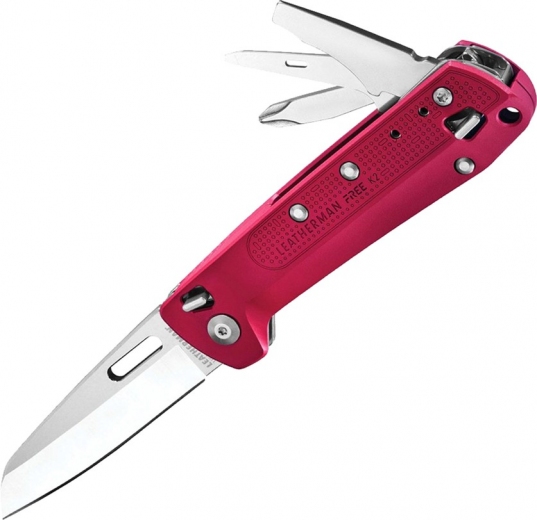 Ніж-мультитул Leatherman Free K2 (832890) Crimson - фото - інтернет-магазин електроніки та побутової техніки TTT
