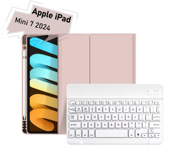 Чохол-клавіатура BeCover для Apple iPad Mini 7 2024 (712996) Pink - фото Чохол-клавіатура BeCover для Apple iPad Mini 7 2024 (712996) Pink - фото - інтернет-магазин електроніки та побутової техніки TTT