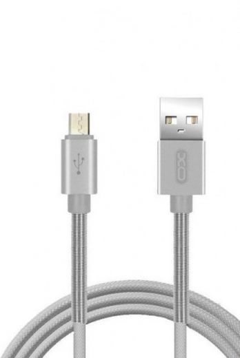Кабель USB XO NB27 microUSB 1m 2.4A Gray - фото - інтернет-магазин електроніки та побутової техніки TTT