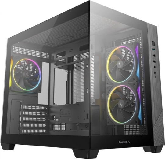 Корпус DeepCool CG330 3F (R-CG330-BKNGM3-G) Black  - фото - интернет-магазин электроники и бытовой техники TTT