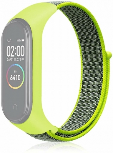 Ремінець BeCover Nylon Style для Xiaomi Mi Smart Band 7 (707664) Lime-Gray - фото - інтернет-магазин електроніки та побутової техніки TTT