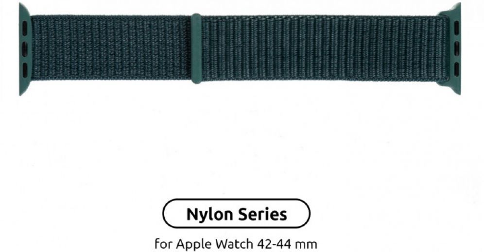 Ремешок Armorstandart Nylon Band для Apple Watch All Series 42/44 mm (ARM56843) Pine Green  - фото - интернет-магазин электроники и бытовой техники TTT