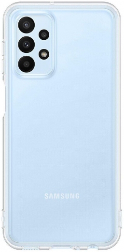 Чехол Samsung Soft Clear Cover для Samsung Galaxy A23 (A235) (EF-QA235TTEGRU) Transparent - фото Чехол Samsung Soft Clear Cover для Samsung Galaxy A23 (A235) (EF-QA235TTEGRU) Transparent - фото - интернет-магазин электроники и бытовой техники TTT