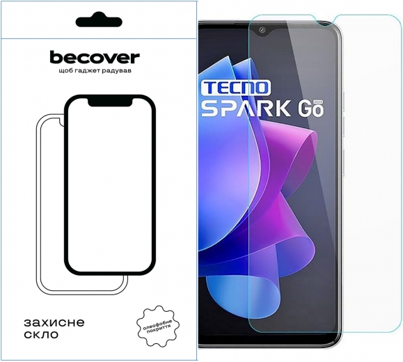 Защитное стекло BeCover для Tecno Spark Go 2023 (BF7) 3D Crystal Clear Glass (709263) - фото - интернет-магазин электроники и бытовой техники TTT
