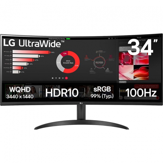Монітор LG 34WR50QK-B - фото - інтернет-магазин електроніки та побутової техніки TTT