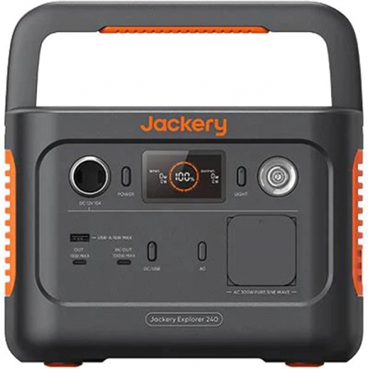 Зарядна станція Jackery Explorer 240 v2 / 300 Вт / 256 Вт⋅год / LiFePO4 (21-0001-000213) - фото - інтернет-магазин електроніки та побутової техніки TTT