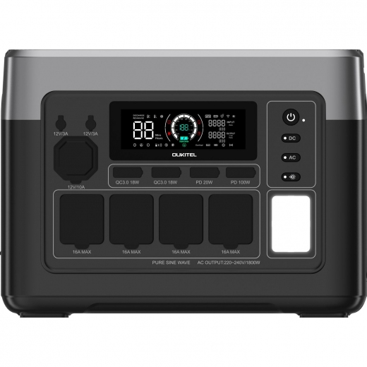 Зарядна станція Oukitel P1500E Plus / 1800 Вт / 1536 Вт⋅ч / LiFePO4 - фото - інтернет-магазин електроніки та побутової техніки TTT