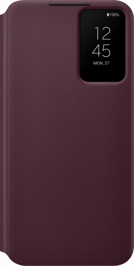 Чехол-книжка Samsung Smart Clear View Cover для Samsung Galaxy S22 Plus (EF-ZS906CEEGRU) Burgundy - фото - интернет-магазин электроники и бытовой техники TTT