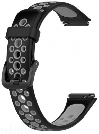Ремінець BeCover Vents Style для Huawei Band 7 (709438) Black-Gray - фото - інтернет-магазин електроніки та побутової техніки TTT