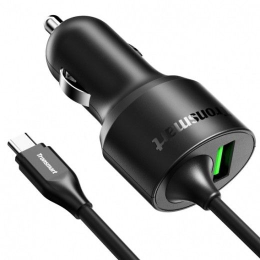 Автомобильное зарядное устройство Tronsmart CCTA Quick Charge 3.0 & Type C Car Charger - фото - интернет-магазин электроники и бытовой техники TTT