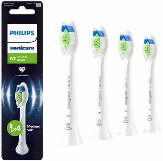 Насадка для електричної зубної щітки PHILIPS Sonicare HX6064/87 W2 Optimal White - фото - інтернет-магазин електроніки та побутової техніки TTT