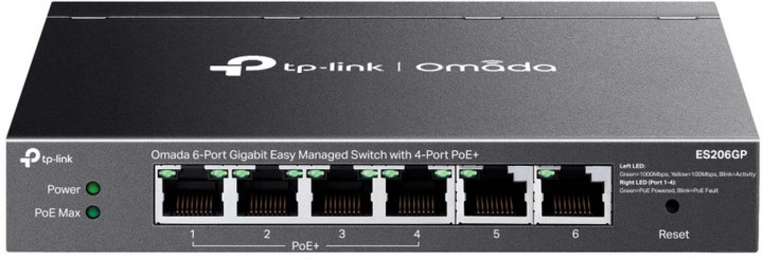 Коммутатор TP-LINK Omada ES206GP - фото - интернет-магазин электроники и бытовой техники TTT