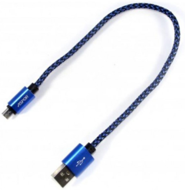 Кабель USB Aspor A173 USB-Micro USB 0.3 м Blue - фото - интернет-магазин электроники и бытовой техники TTT