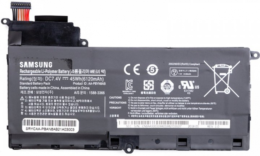 Акумулятор для ноутбуків Samsung NP530U4B Series (AA-PBAN8AB) 7.4 V 6120 mAh (original) (NB490011) - фото - інтернет-магазин електроніки та побутової техніки TTT