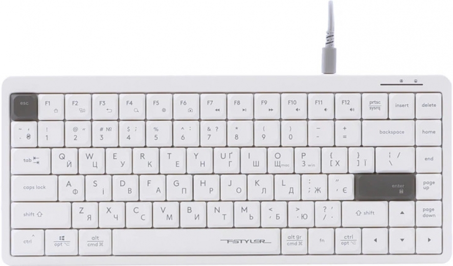 Клавиатура проводная A4Tech FX53 USB White - фото - интернет-магазин электроники и бытовой техники TTT