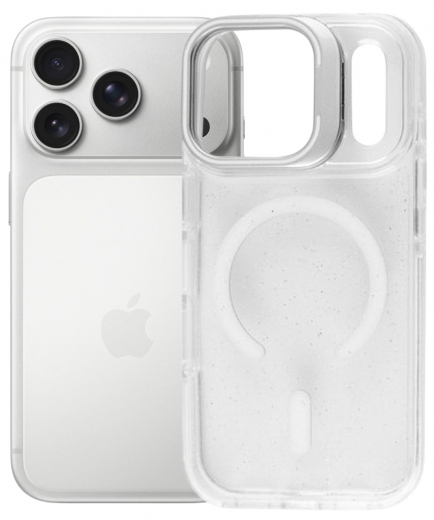 Панель BeCover FIBRA Star Shine with MagSafe для Apple iPhone 17 Pro Max (715438) White - фото - интернет-магазин электроники и бытовой техники TTT