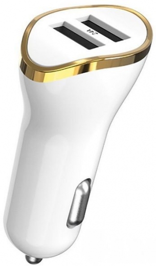 Автомобільний зарядний пристрій XO CC19 2USB 2.4A White - фото Автомобільний зарядний пристрій XO CC19 2USB 2.4A White - фото - інтернет-магазин електроніки та побутової техніки TTT