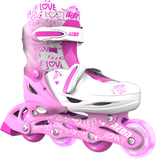 Роликовые коньки Neon Combo Skates 30-33 (NT09P4) Pink - фото - интернет-магазин электроники и бытовой техники TTT
