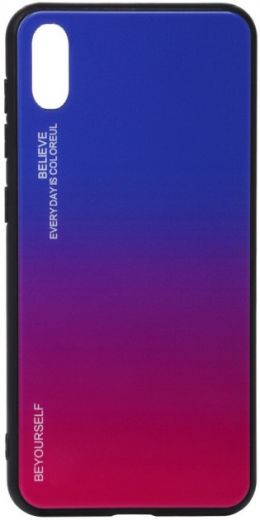 Панель BeCover Gradient Glass для Vivo Y91c (704048) Blue-Red - фото - інтернет-магазин електроніки та побутової техніки TTT
