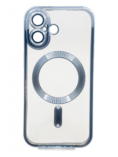 Панель BeCover TPU Chrome Case (MagSafe) для Apple iPhone 16 (712072) Sierra Blue - фото - интернет-магазин электроники и бытовой техники TTT
