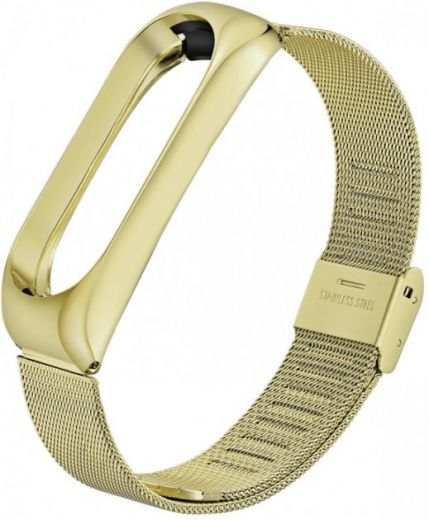 Ремешок BeCover Metal для Xiaomi Mi Band 3/4 (704653) Gold - фото - интернет-магазин электроники и бытовой техники TTT