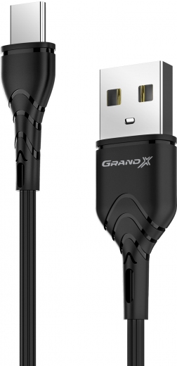 Кабель Grand-X USB Type-C 3A 1 м (PC-03B) Black - фото - інтернет-магазин електроніки та побутової техніки TTT