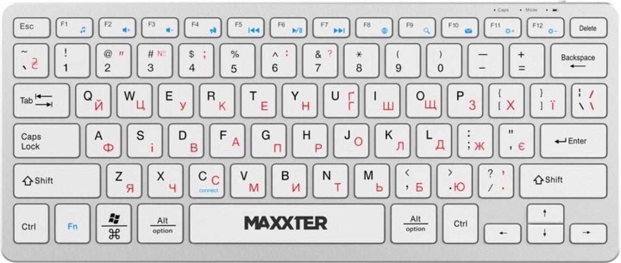 Бездротова клавіатура Maxxter KBW-C01S-UA Wireless White - фото Бездротова клавіатура Maxxter KBW-C01S-UA Wireless White - фото - інтернет-магазин електроніки та побутової техніки TTT