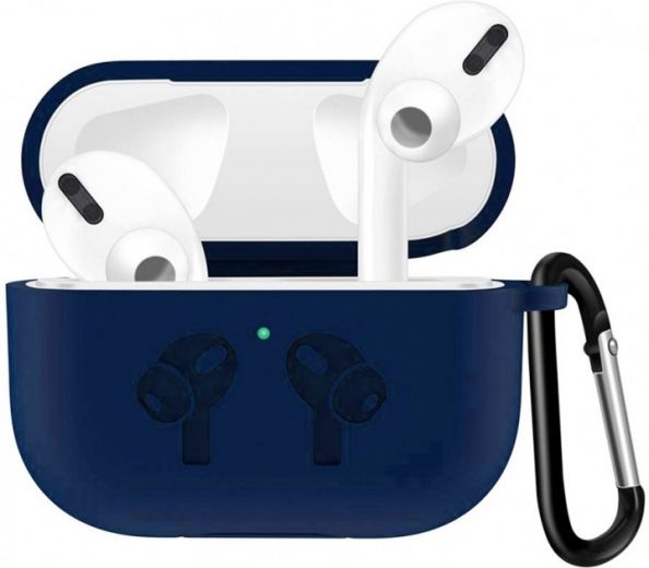 Чохол для навушників BeCover Silicon Protection для Apple AirPods Pro (704495) Navy Blue - фото - інтернет-магазин електроніки та побутової техніки TTT