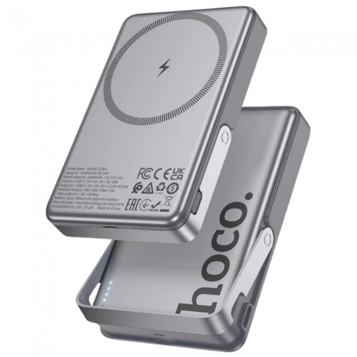 УМБ Hoco Q36A Sunlight 10000 mAh 20W Metal Grey - фото - інтернет-магазин електроніки та побутової техніки TTT