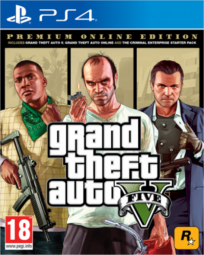 Диск Grand Theft Auto V (GTA 5). Premium Online Edition (PS4, з російськими субтитрами) - фото Диск Grand Theft Auto V (GTA 5). Premium Online Edition (PS4, з російськими субтитрами) - фото - інтернет-магазин електроніки та побутової техніки TTT