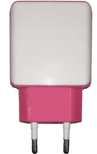 Сетевое зарядное устройство Original ADC-P15 2USB 2.1A pink-white - фото Сетевое зарядное устройство Original ADC-P15 2USB 2.1A pink-white - фото - интернет-магазин электроники и бытовой техники TTT