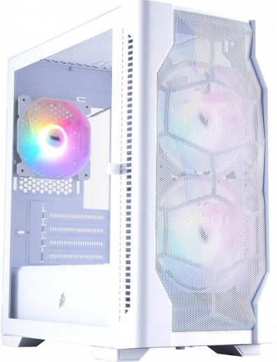 Корпус 1stPlayer D4-M-WH-2F1P-W-1F1-W White - фото - интернет-магазин электроники и бытовой техники TTT
