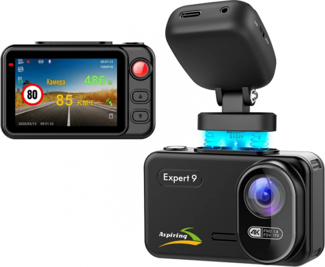 Відеореєстратор Aspiring Expert 9 Speedcam Wi-Fi / GPS / 2K / додаткова камера (EX123SS) - фото Відеореєстратор Aspiring Expert 9 Speedcam Wi-Fi / GPS / 2K / додаткова камера (EX123SS) - фото - інтернет-магазин електроніки та побутової техніки TTT