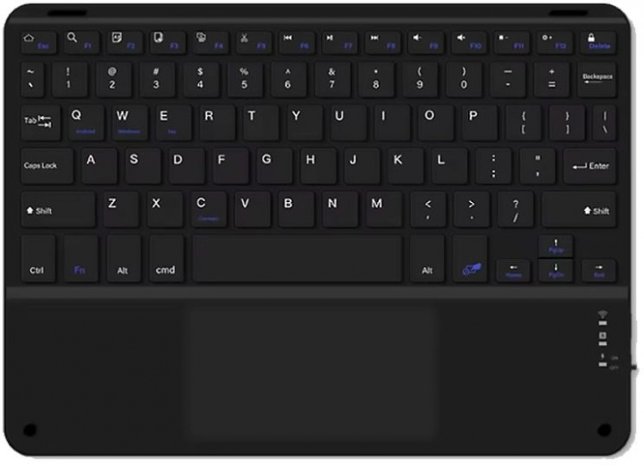 Клавиатура беспроводная BeCover with TouchPad (245х180 мм) Bluetooth English/Ukrainian (713403) Black - фото Клавиатура беспроводная BeCover with TouchPad (245х180 мм) Bluetooth English/Ukrainian (713403) Black - фото - интернет-магазин электроники и бытовой техники TTT