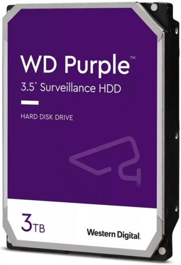 Жорсткий диск Western Digital Purple 3TB 5400rpm 256MB WD33PURZ 3.5 SATA III - фото Жорсткий диск Western Digital Purple 3TB 5400rpm 256MB WD33PURZ 3.5 SATA III - фото - інтернет-магазин електроніки та побутової техніки TTT