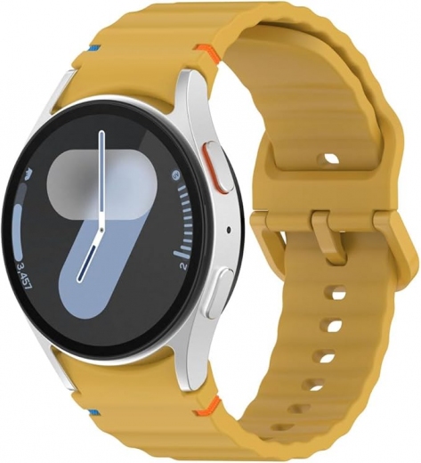 Ремешок BeCover Ribbed Tape для Samsung Galaxy Watch (20mm) 3 41mm/4/5/6/7 40-44mm (712051) Yellow  - фото - интернет-магазин электроники и бытовой техники TTT
