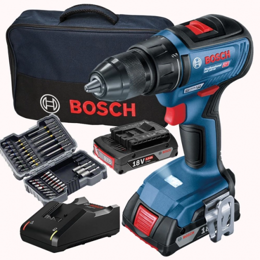 Аккумуляторная ударная дрель-шуруповерт Bosch Professional GSR 18V-50 (06019H5004) - фото Аккумуляторная ударная дрель-шуруповерт Bosch Professional GSR 18V-50 (06019H5004) - фото - интернет-магазин электроники и бытовой техники TTT