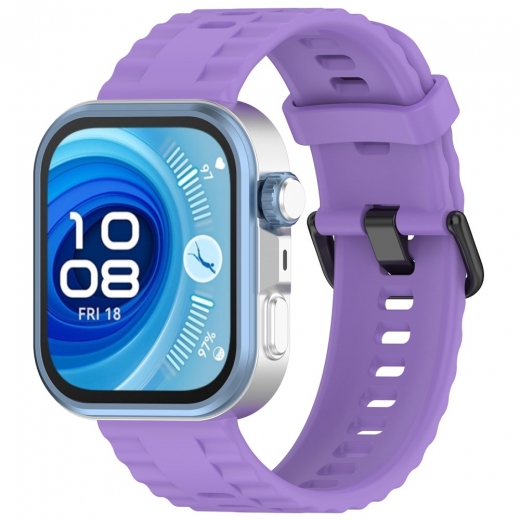 Ремешок BeCover Ribbed Tape для Huawei Watch Fit 3 / Fit 4 / Fit 4 Pro (714114) Purple - фото - интернет-магазин электроники и бытовой техники TTT