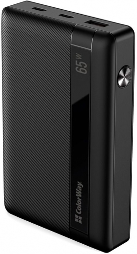 УМБ ColorWay 20000 mAh Powerful USB QC3.0 + USB-C Power Delivery 65W (CW-PB200LPA3BK-PDD) Black - фото УМБ ColorWay 20000 mAh Powerful USB QC3.0 + USB-C Power Delivery 65W (CW-PB200LPA3BK-PDD) Black - фото - интернет-магазин электроники и бытовой техники TTT