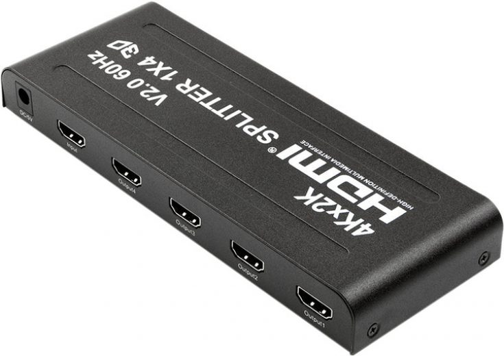 Сплітер PowerPlant HDMI 1x4 V2.0, 3D, 4K (CA912483) - фото Сплітер PowerPlant HDMI 1x4 V2.0, 3D, 4K (CA912483) - фото - інтернет-магазин електроніки та побутової техніки TTT