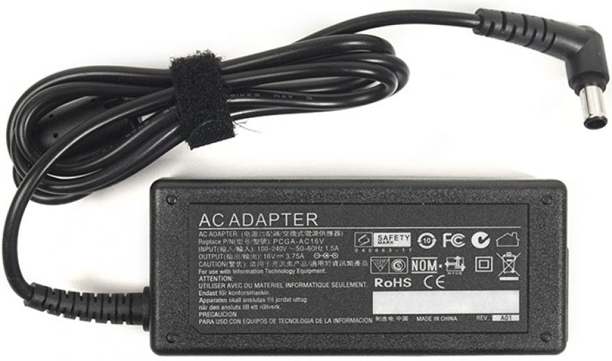 Блок питания PowerPlant для ноутбуков SONY 220V, 16V 60W 3.75A (6.5*4.4) (SO60D6544) - фото - интернет-магазин электроники и бытовой техники TTT