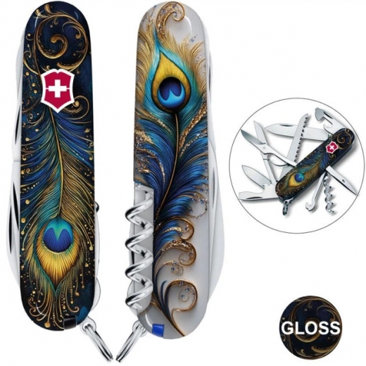 Ніж Victorinox HUNTSMAN DESIGN Дивовижне перо 1.3713.3.R2120pk - фото - інтернет-магазин електроніки та побутової техніки TTT