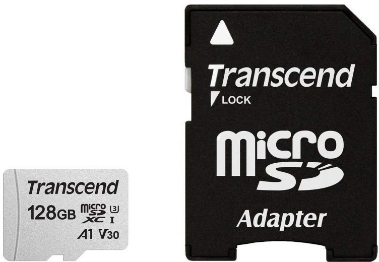 Карта памяти Transcend 300S microSDHC 128GB UHS-I U3 + SD-Adapter (TS128GUSD300S-A) - фото - интернет-магазин электроники и бытовой техники TTT