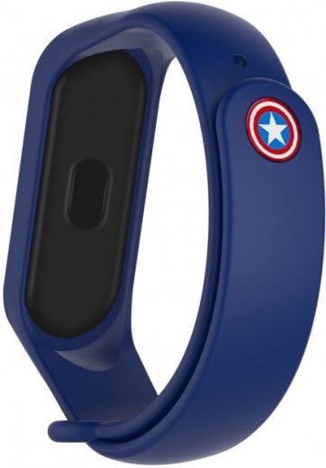 Ремінець ArmorStandart Superhero Xiaomi Mi Band 5 Captain America Blue - фото - інтернет-магазин електроніки та побутової техніки TTT