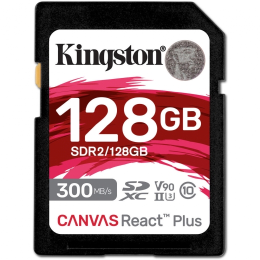 Карта памяти Kingston SDXC 128GB Canvas React Plus Class 10 UHS-II U3 V90 (SDR2/128GB) - фото Карта памяти Kingston SDXC 128GB Canvas React Plus Class 10 UHS-II U3 V90 (SDR2/128GB) - фото - интернет-магазин электроники и бытовой техники TTT