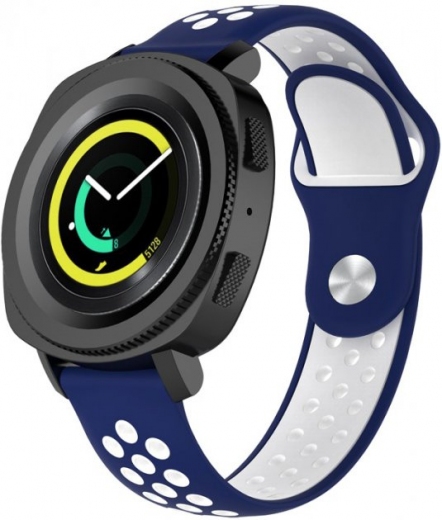Ремешок BeCover Vents Style для Honor MagicWatch 2 / Huawei Watch 3 Pro Classic 46mm (707075) Blue-White - фото - интернет-магазин электроники и бытовой техники TTT