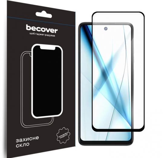 Защитное стекло BeCover для Tecno Spark 20 Pro (KJ6) (710653) Black - фото - интернет-магазин электроники и бытовой техники TTT