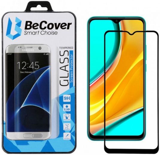 Захисне скло  BeCover для Xiaomi Redmi 9 (705112) Black  - фото - інтернет-магазин електроніки та побутової техніки TTT