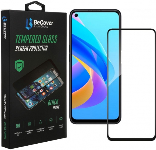 Защитное стекло Becover для Oppo A76 (707604) Black - фото - интернет-магазин электроники и бытовой техники TTT